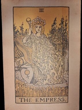 The Empress Art Print - Gold and Black Tarot Illustration